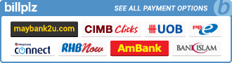 Online Banking/Credit Card/Debit Card/E-wallet/Atome,Grab Pay later (BY BILLPLZ)
